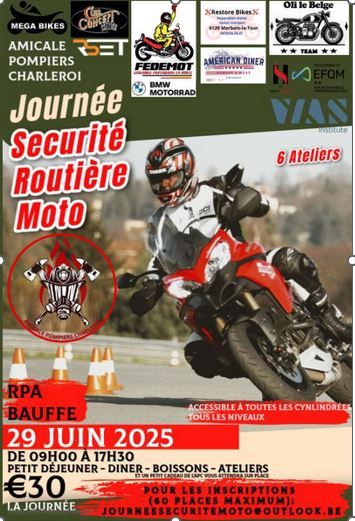 Journée Sécurité routière moto - Amicale des Pompiers de Charleroi